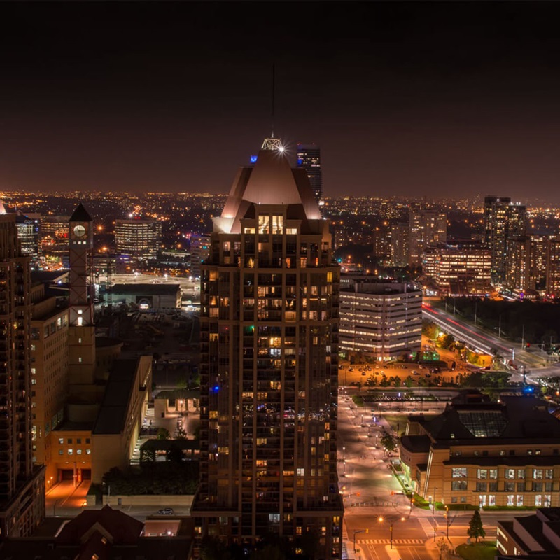 Mississauga Skyline at Night - View from Skyscraper